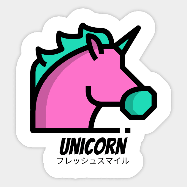 Unicorn Magic Horse Pink Blue Sticker by BradleyHeal